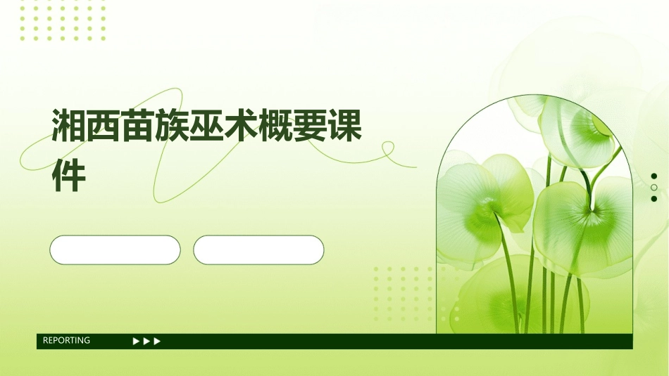 湘西苗族巫术概要课件_第1页