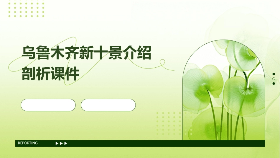 乌鲁木齐新十景介绍剖析课件_第1页