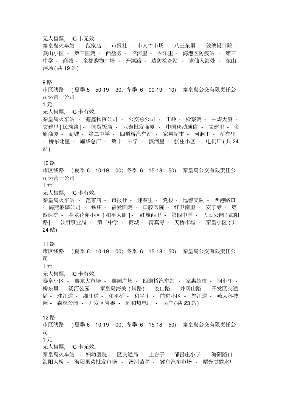 秦皇岛公交路线解读_第3页