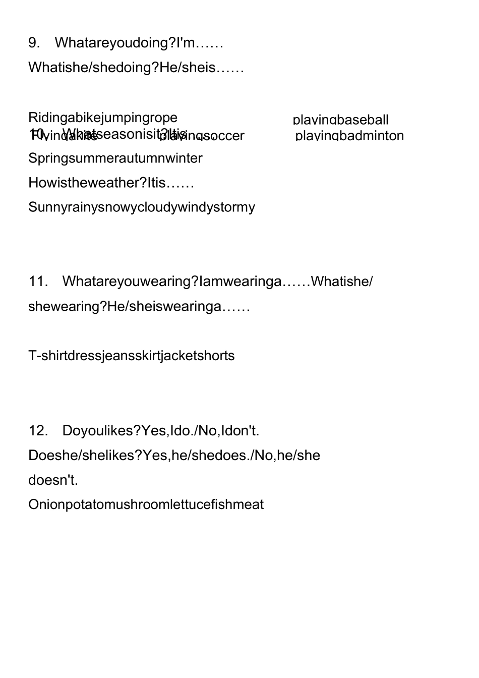 幼儿英语简单问答汇总_第3页