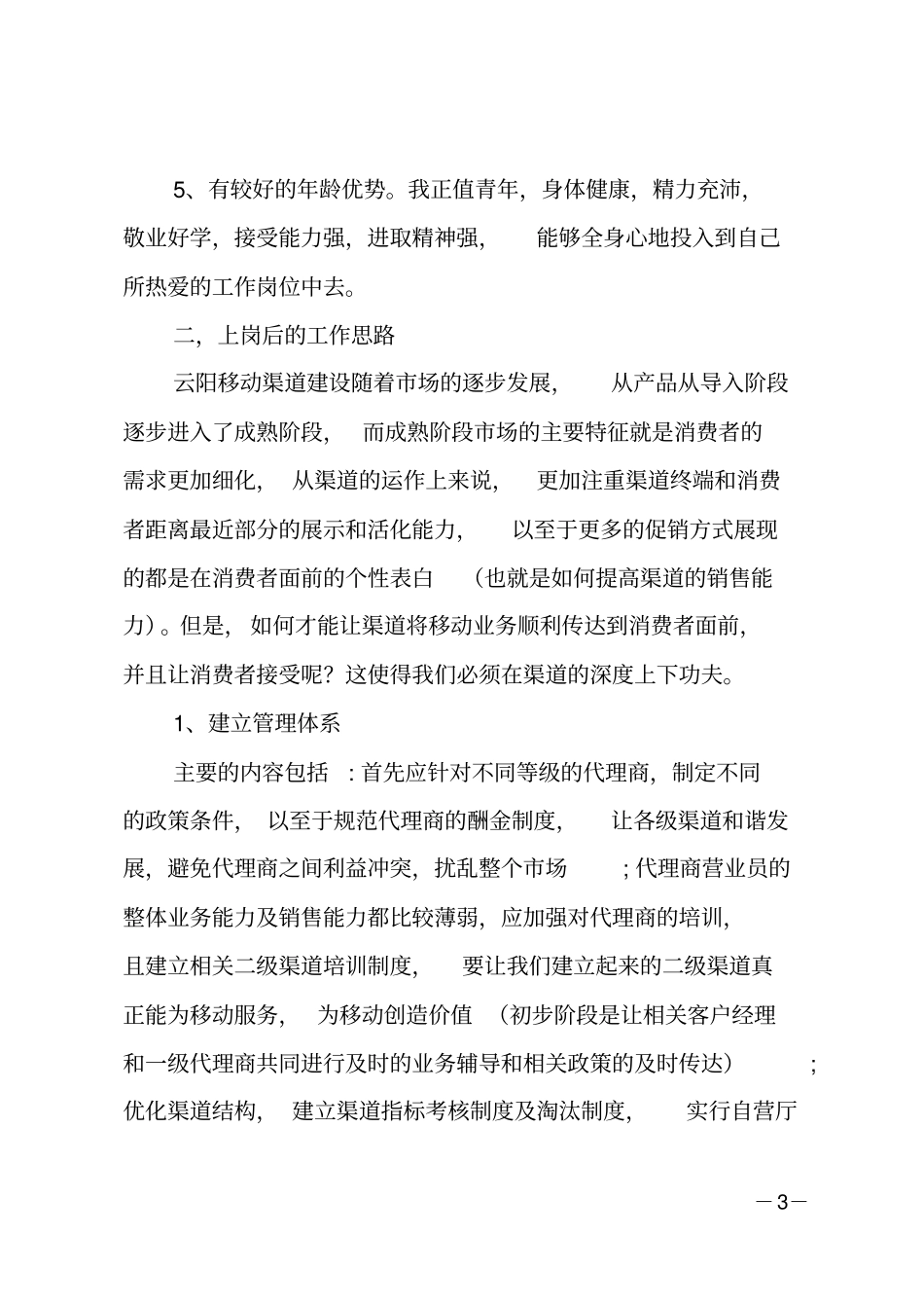 移动渠道经理竞聘_第3页