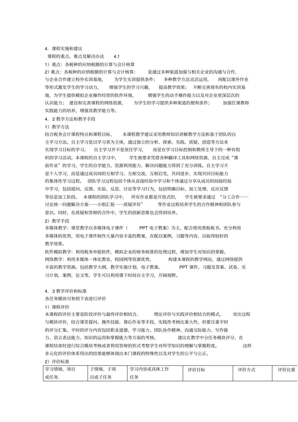 税务会计课程标准_第3页