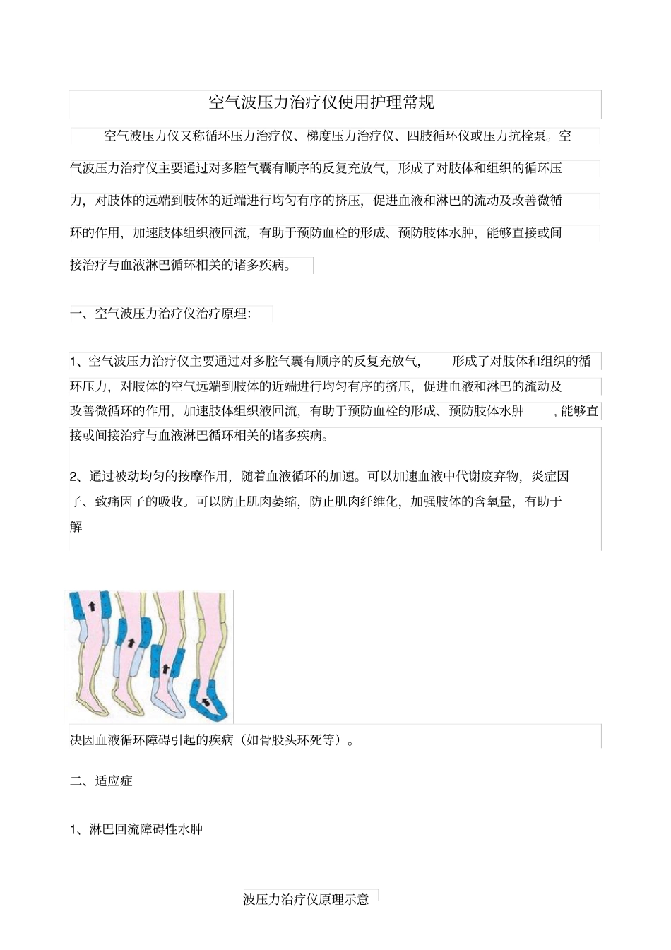 空气波压力治疗仪使用护理常规_第1页
