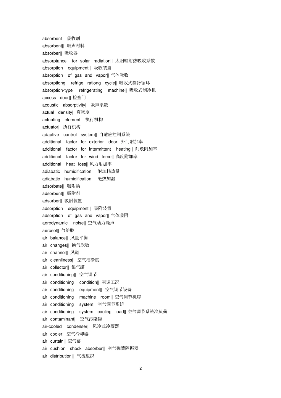 空调专业常用英文词汇剖析_第2页