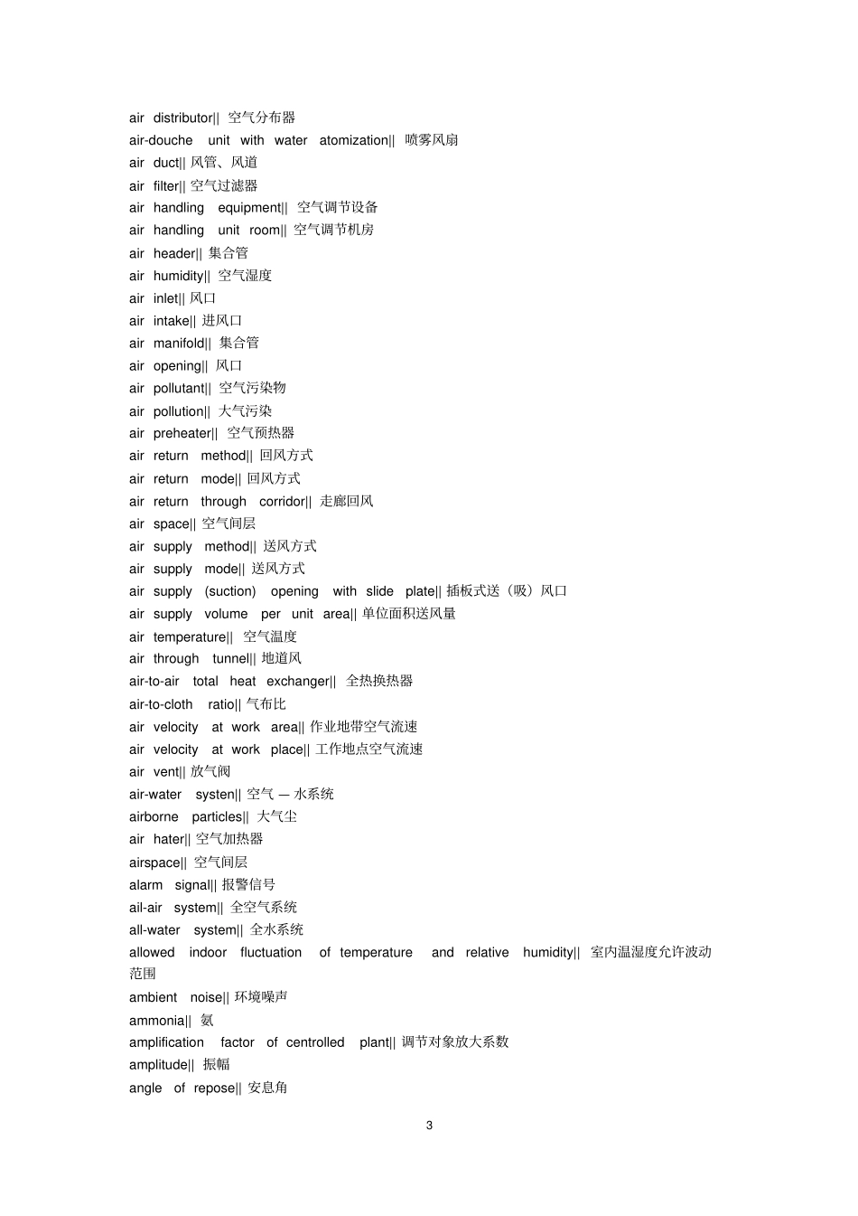 空调专业常用英文词汇剖析_第3页