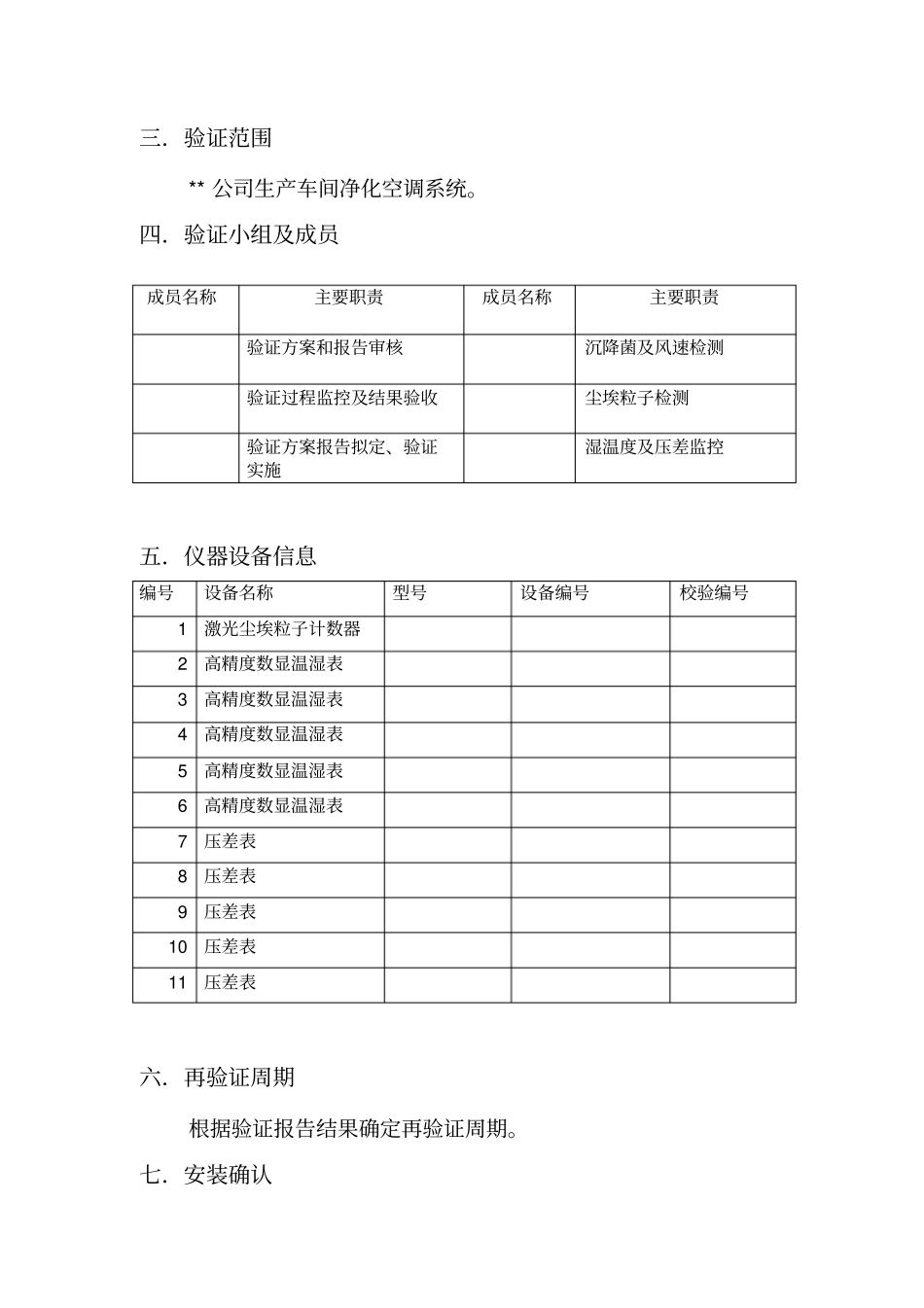 空调净化系统验证方案及报告全解_第3页