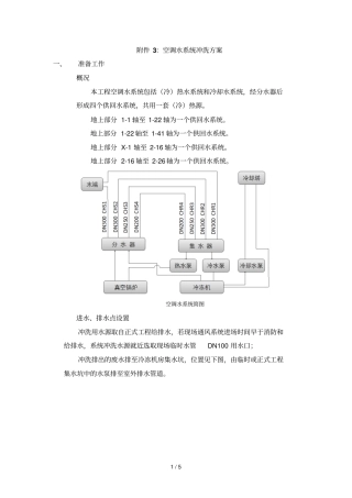 空调水系统冲洗技术方案