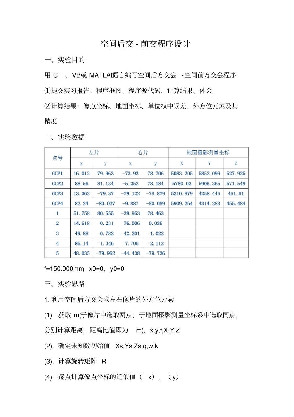 空间后交-前交程序设计试验报告_第2页