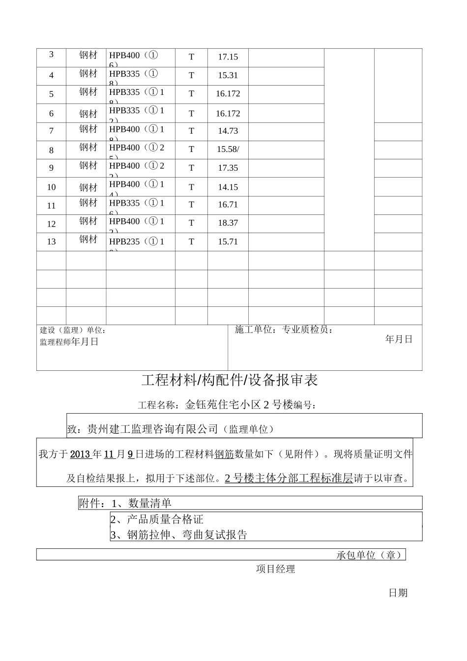 工程材料报验数量清单_第2页
