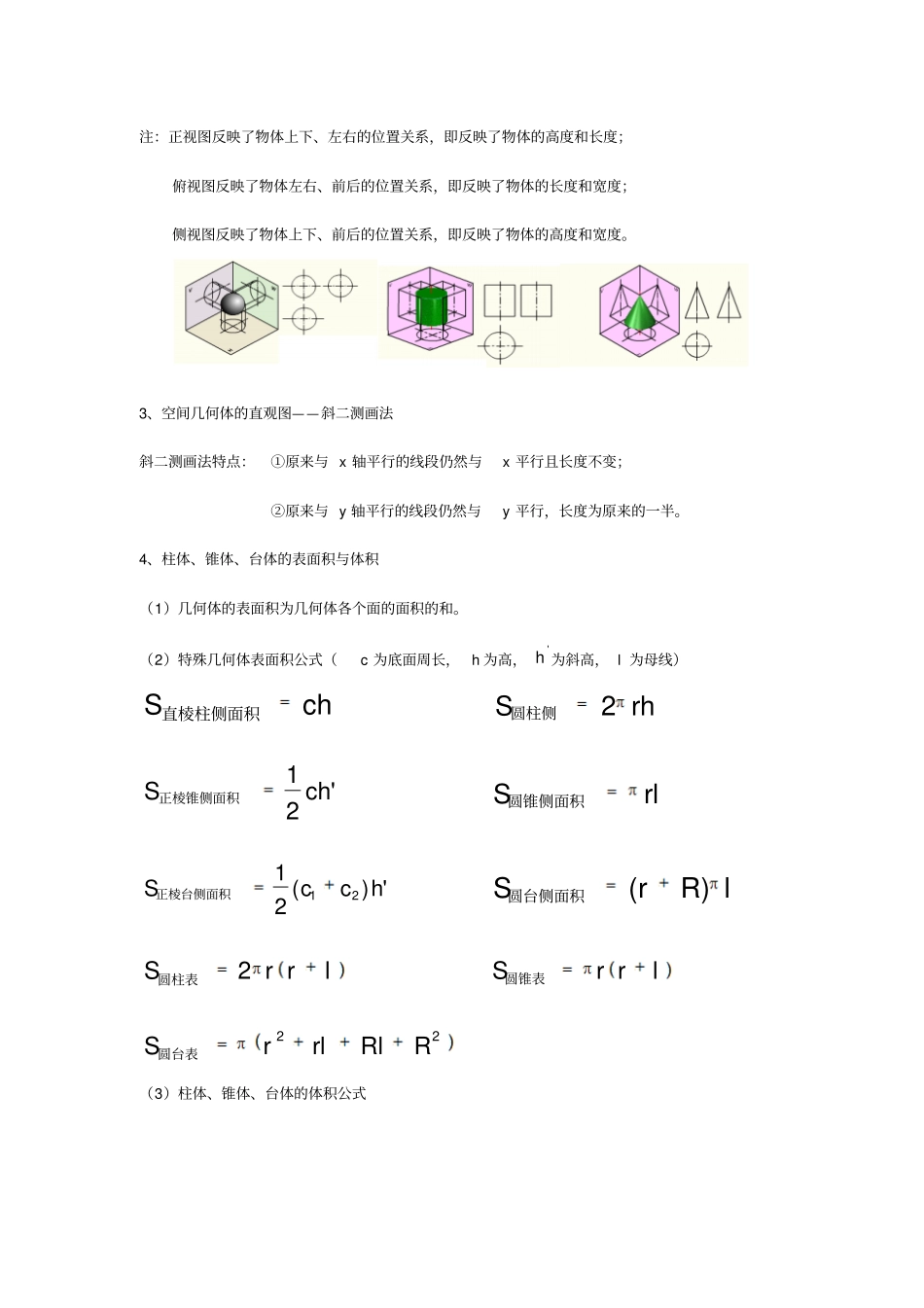 立体几何基础知识点全解_第3页