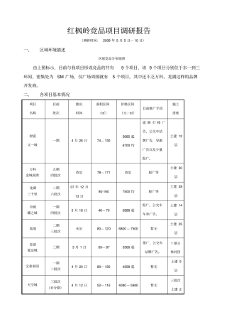 竞品场调研报告改