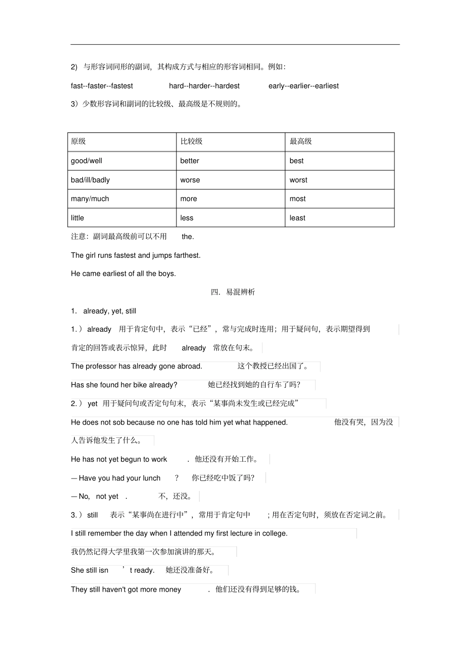 第07讲副词-初高中英语教材衔接版含解析_第3页