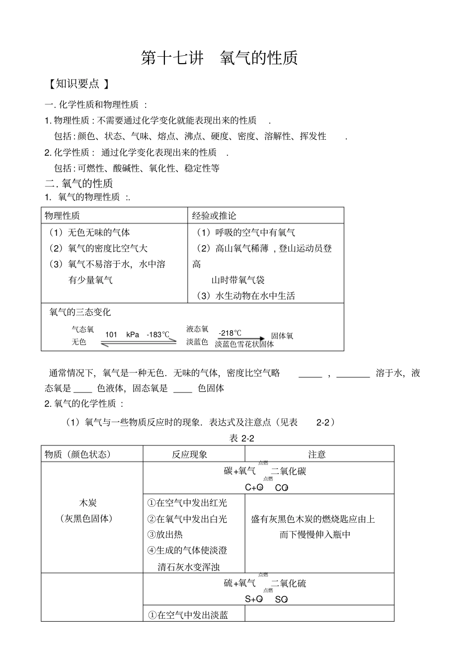 第17讲-氧气的性质提高_第1页