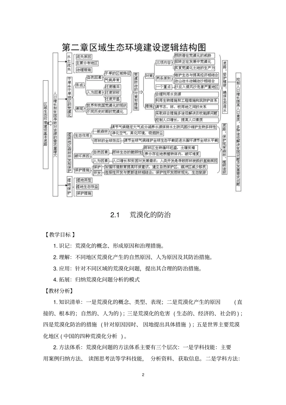 第1节荒漠化的防治教学设计剖析_第2页