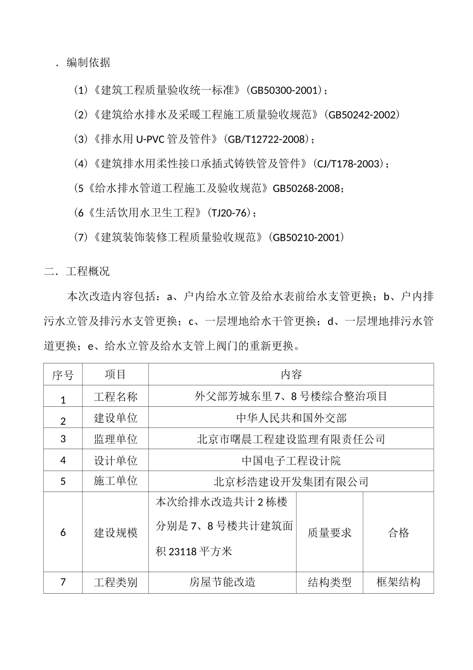 老旧小区给排水安装工程施工方案_第3页