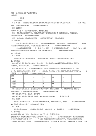 第十一届全国运动会女子足球竞赛规程