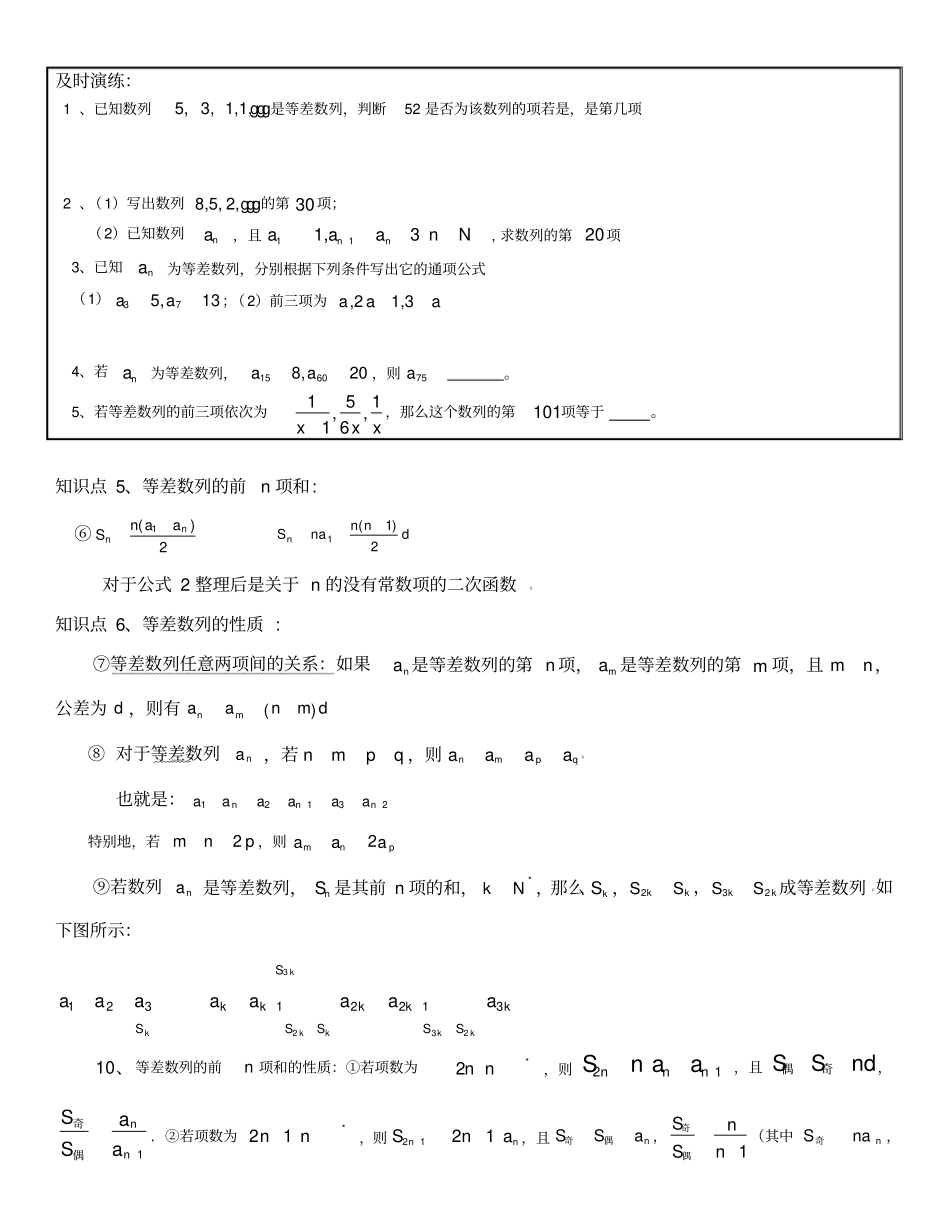 等差数列知识点总结和题型分析_第2页