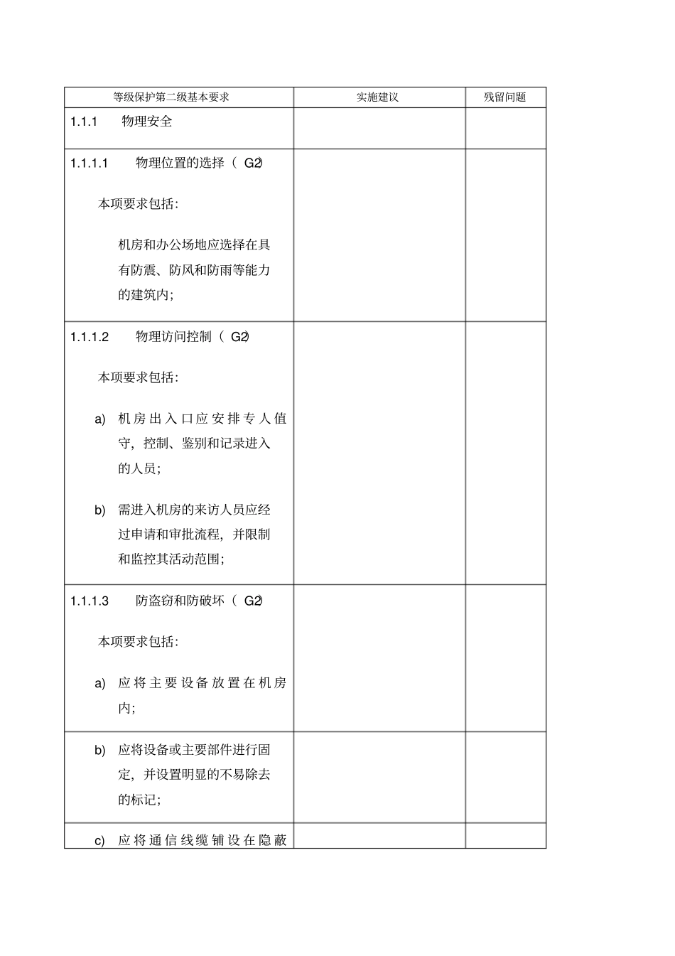 等级保护第二级基本要求_第1页