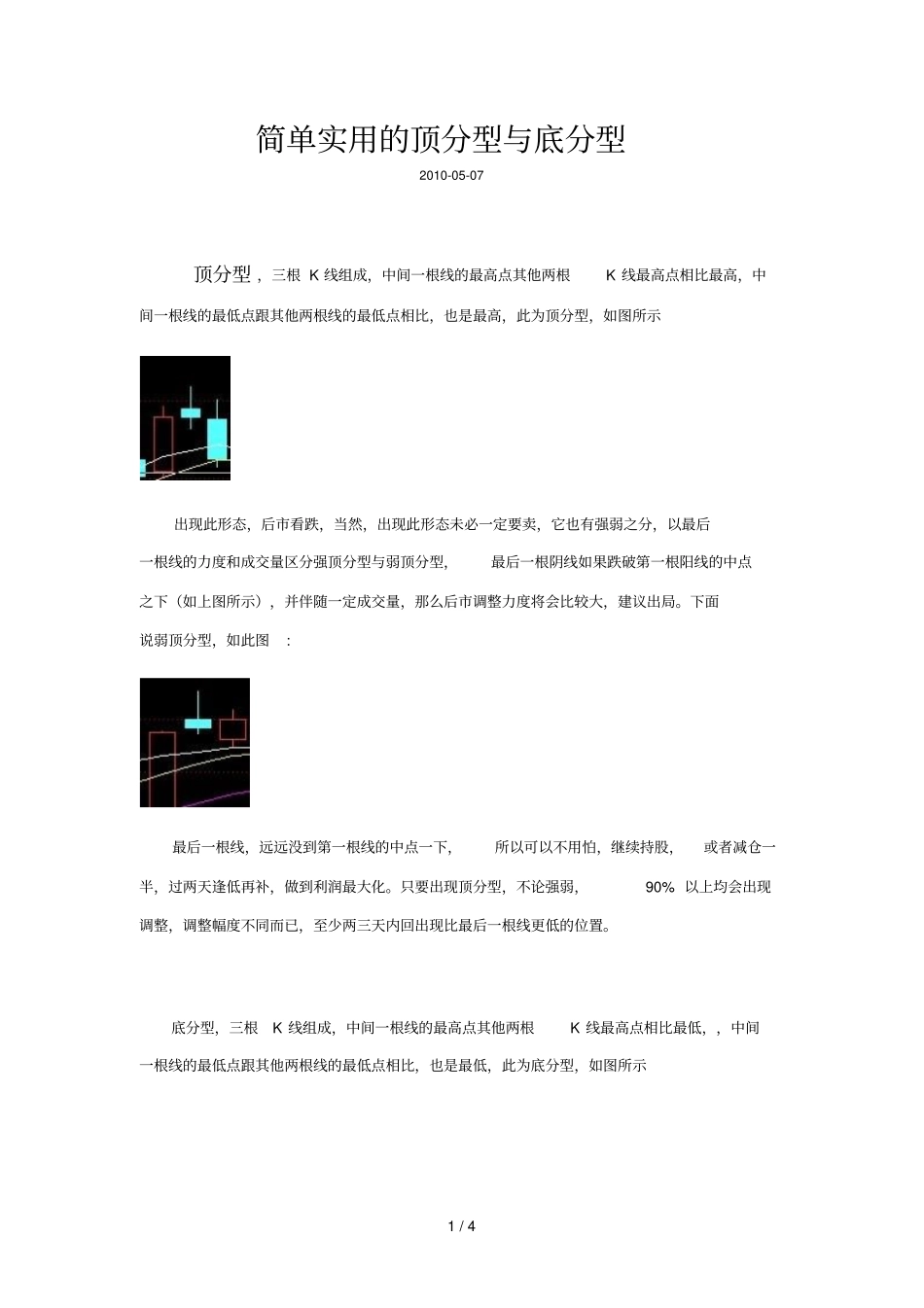 简单实用顶分型与底分型_第1页