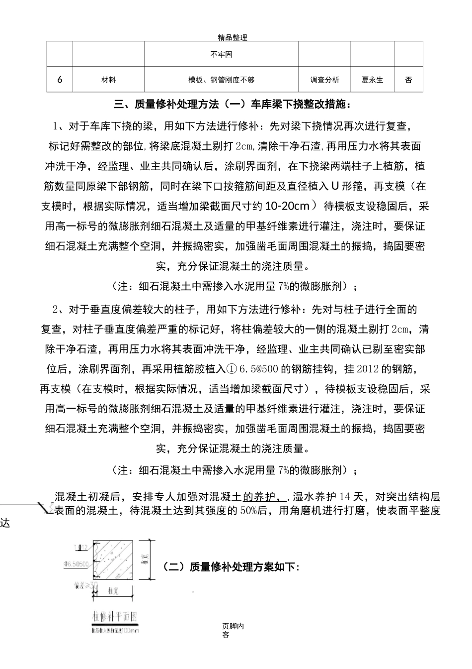 柱质量缺陷处理方案_第2页