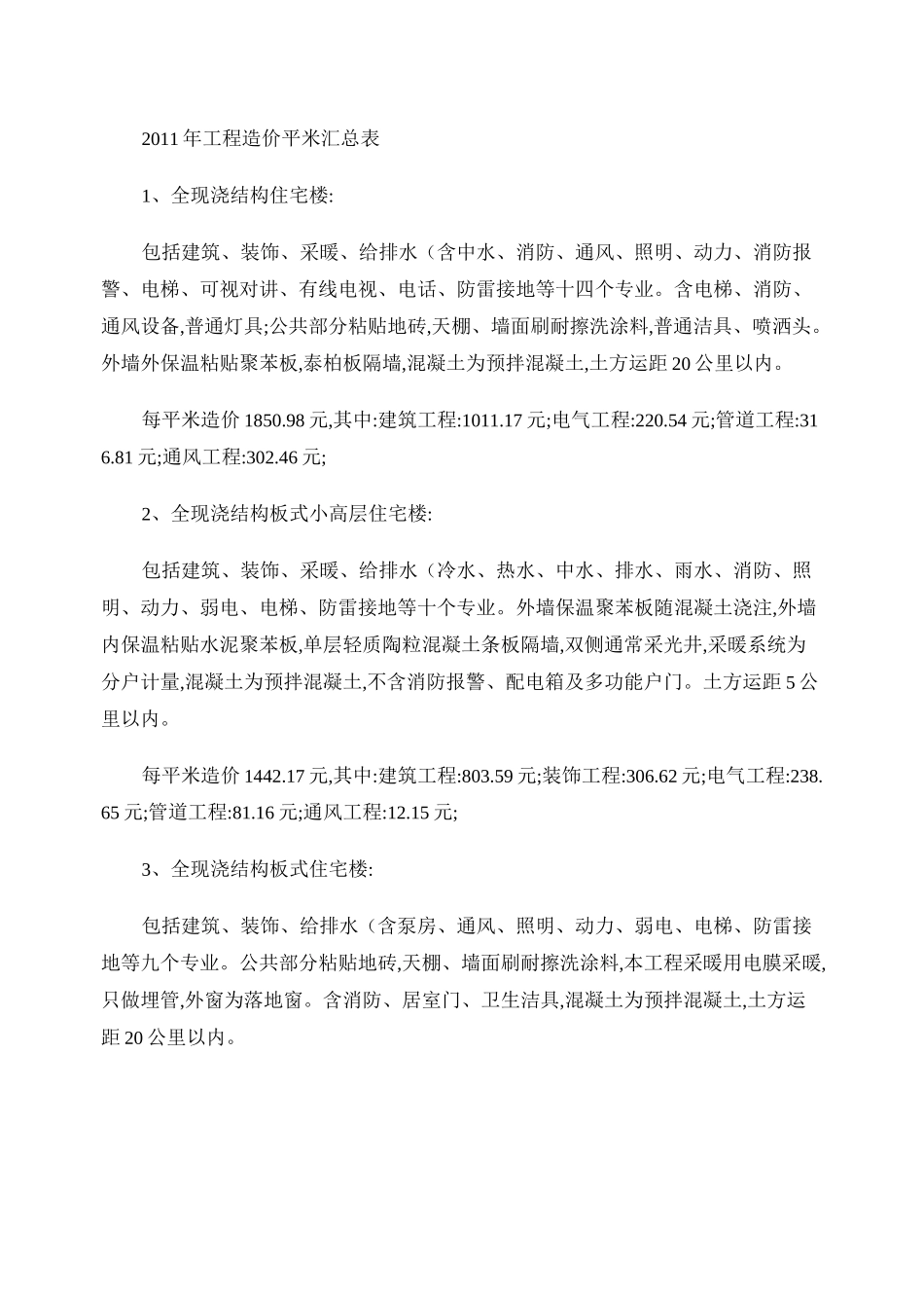 建筑房地产成本预算_第1页