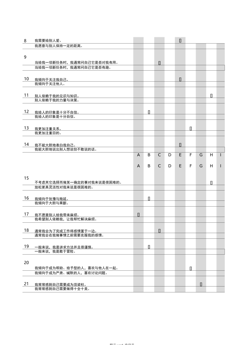 九型人格测试题_第3页