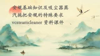 安规基础知识及吸尘器蒸汽拖把安规的特殊要求VCSteamcleaner资料课件