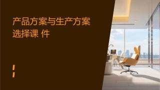 产品方案与生产方案选择课件1