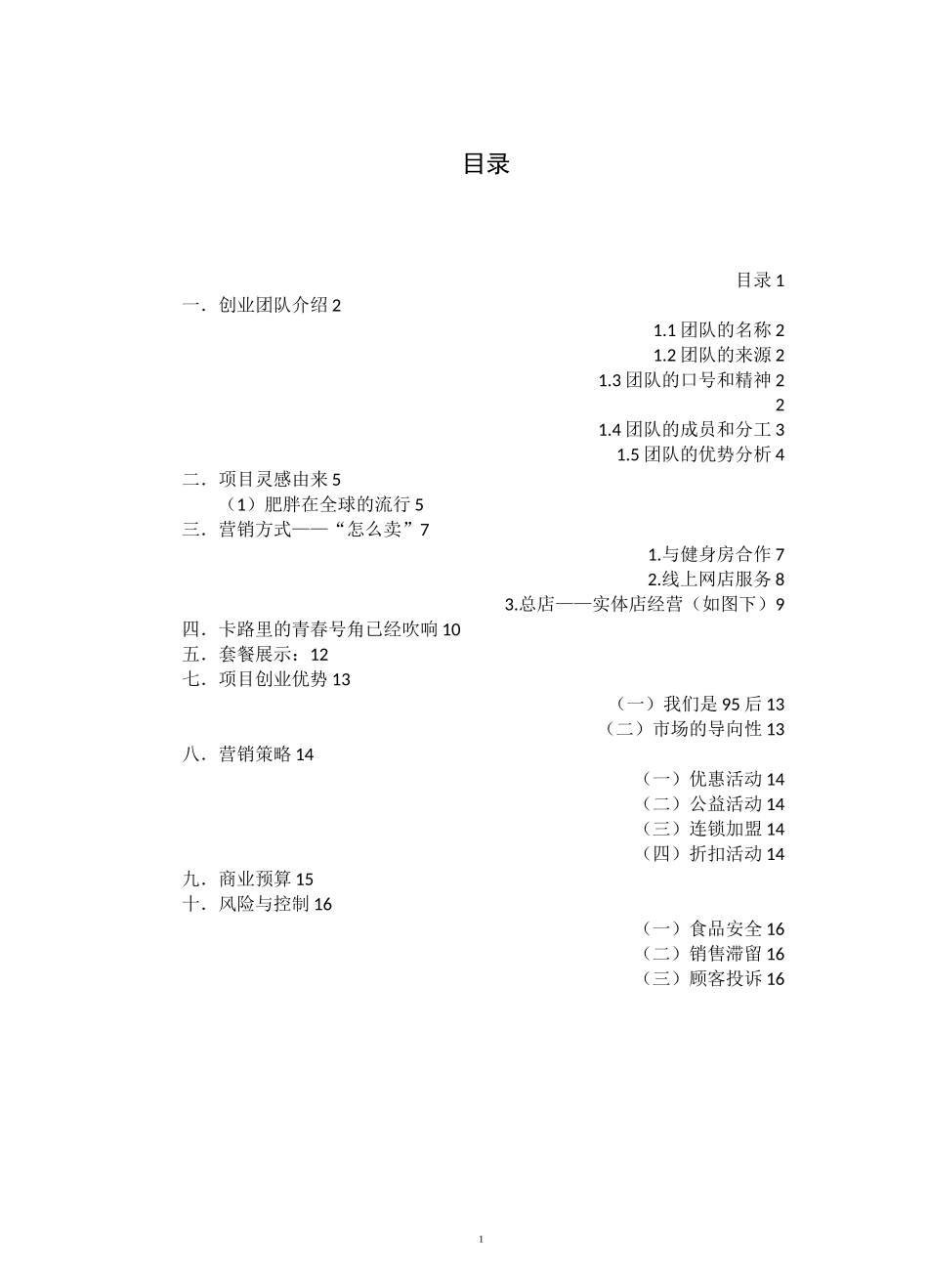 (完整版)互联网+项目计划书_第2页