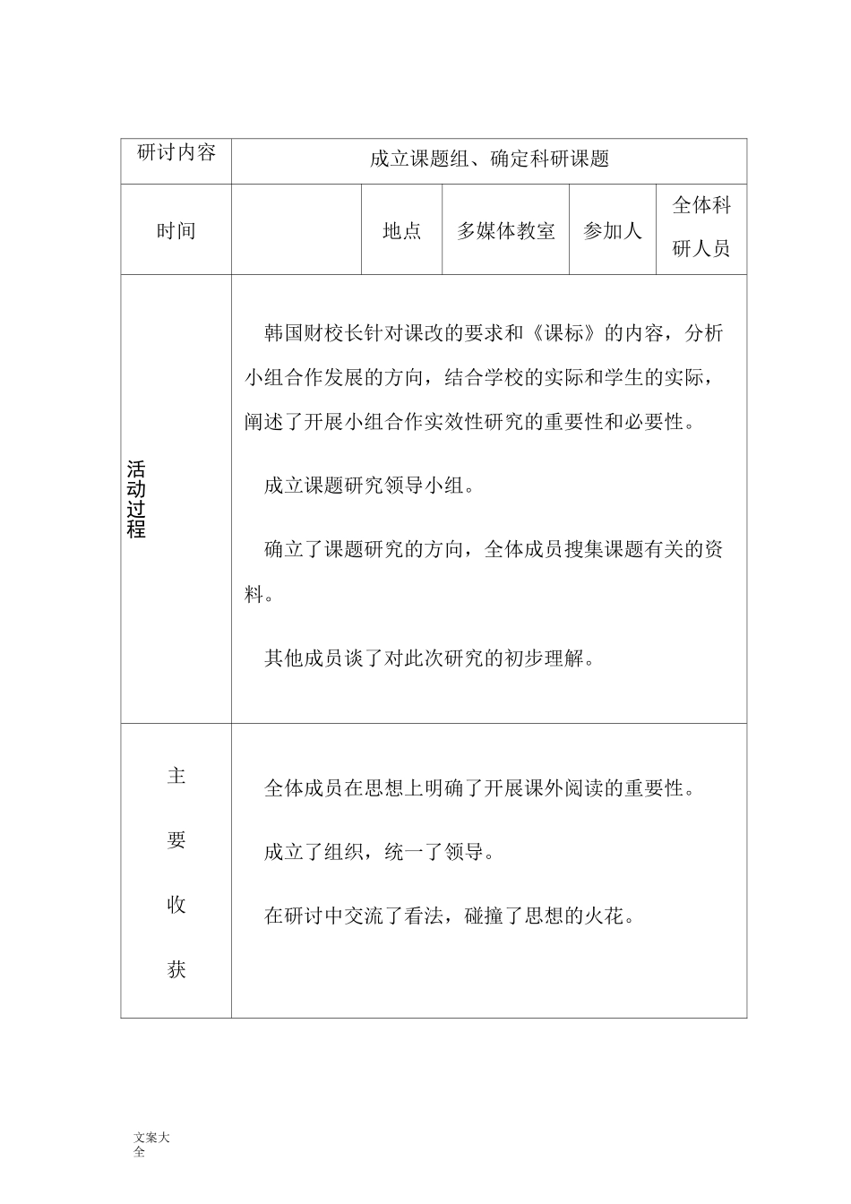 小组合作科研精彩活动会议记录簿_第2页