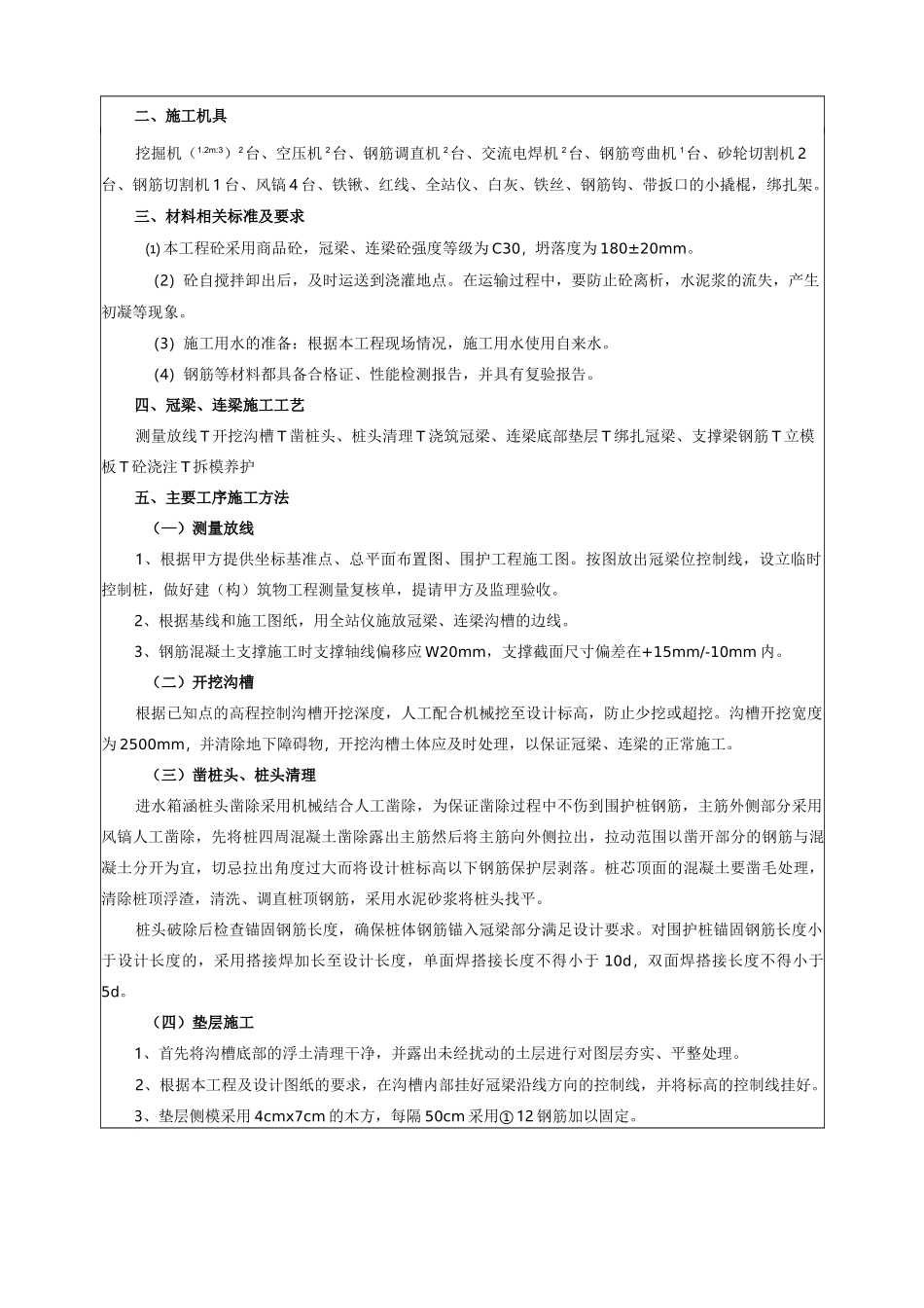 冠梁及内支撑技术交底全套_第2页
