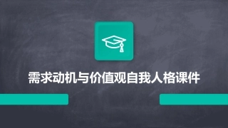 需求动机与价值观自我人格课件