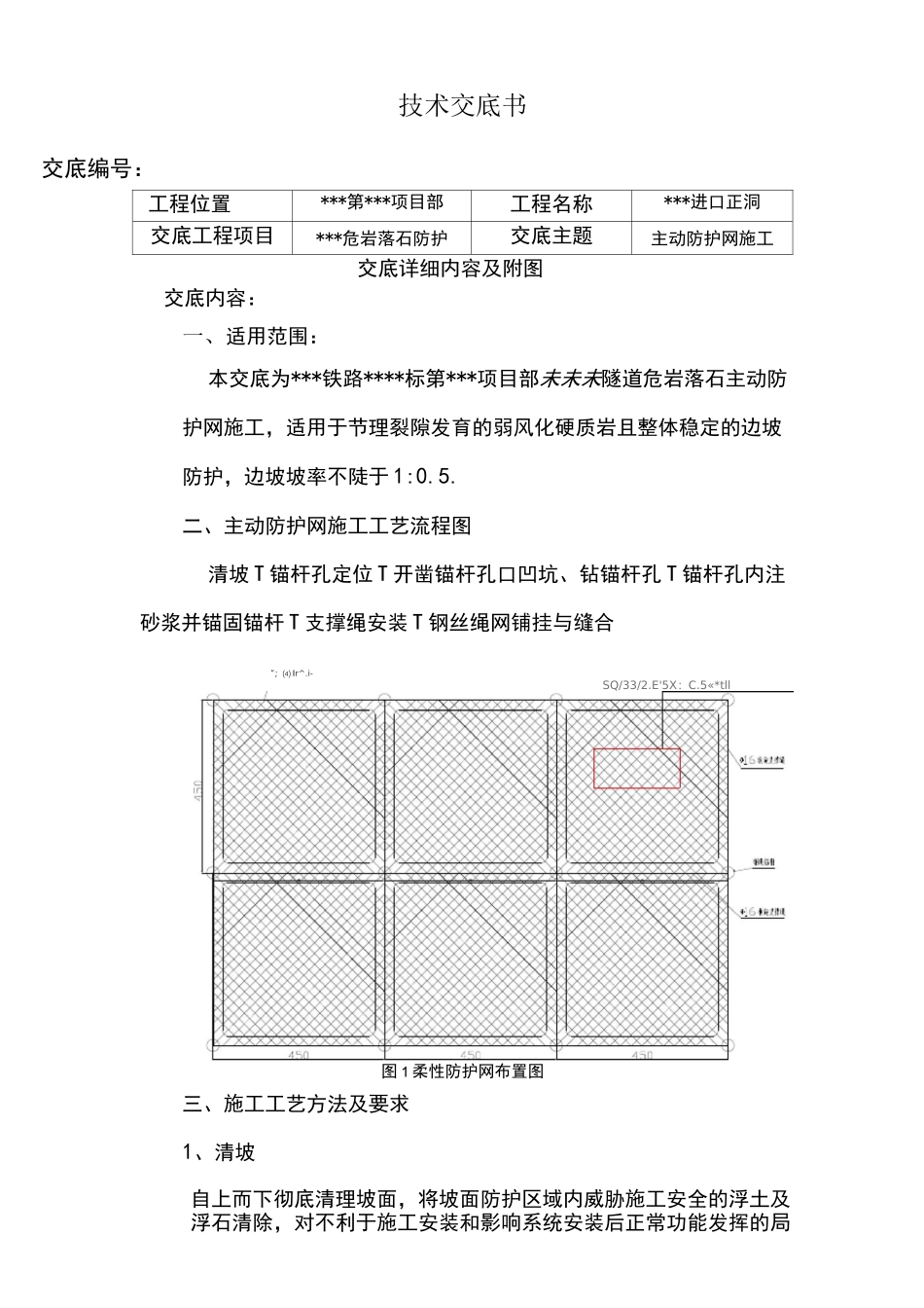 (完整版)主动防护网技术交底_第1页