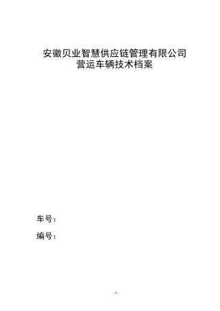 车辆档案(一车一档)