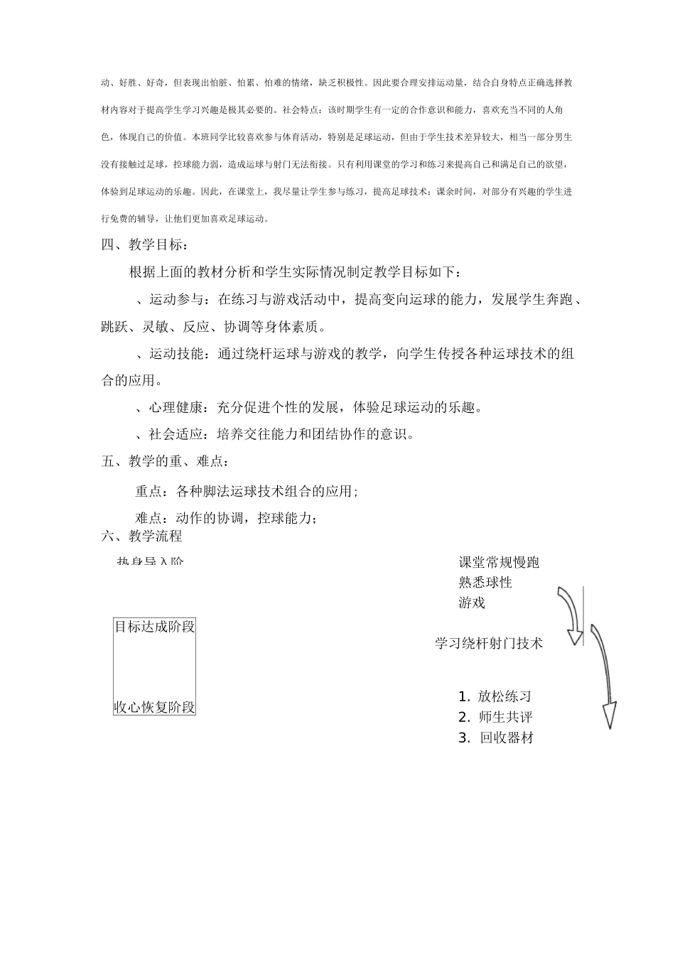 足球绕杆射门教学设计_第3页