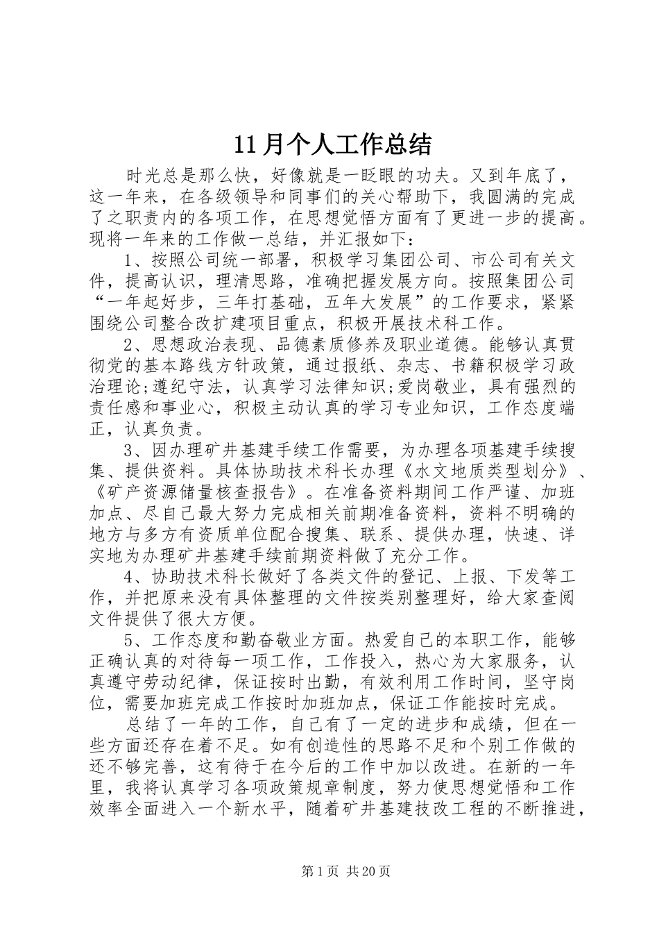 11月个人工作总结 (3)_第1页