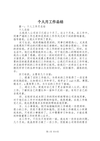 个人月工作总结 (17)