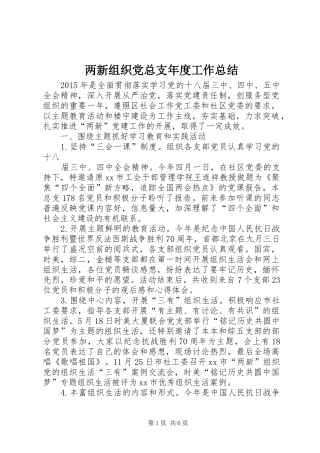 两新组织党总支年度工作总结
