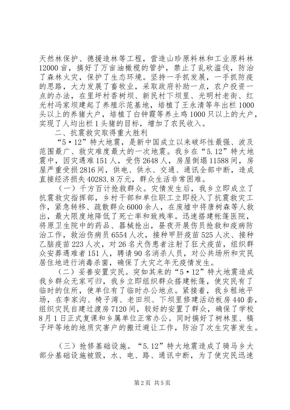 乡镇“十一五”工作总结_第2页
