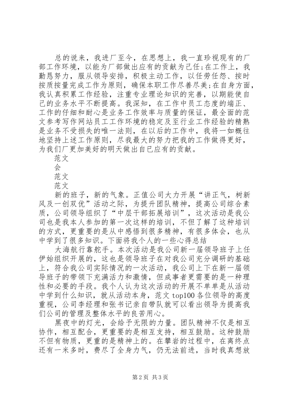 企业中层干部年终总结 (3)_第2页