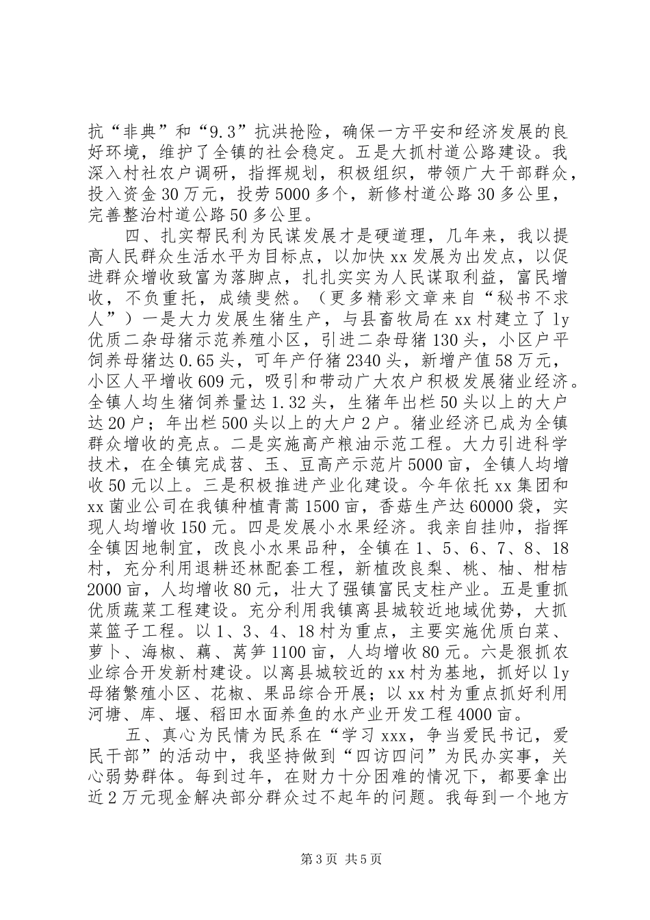 乡镇党委书记年终工作总结 (3)_第3页