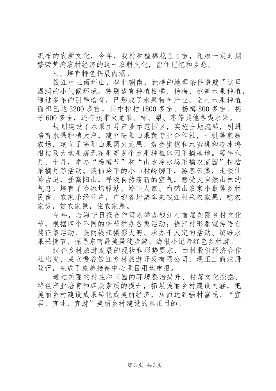 五星级美丽乡村创建工作总结_第3页