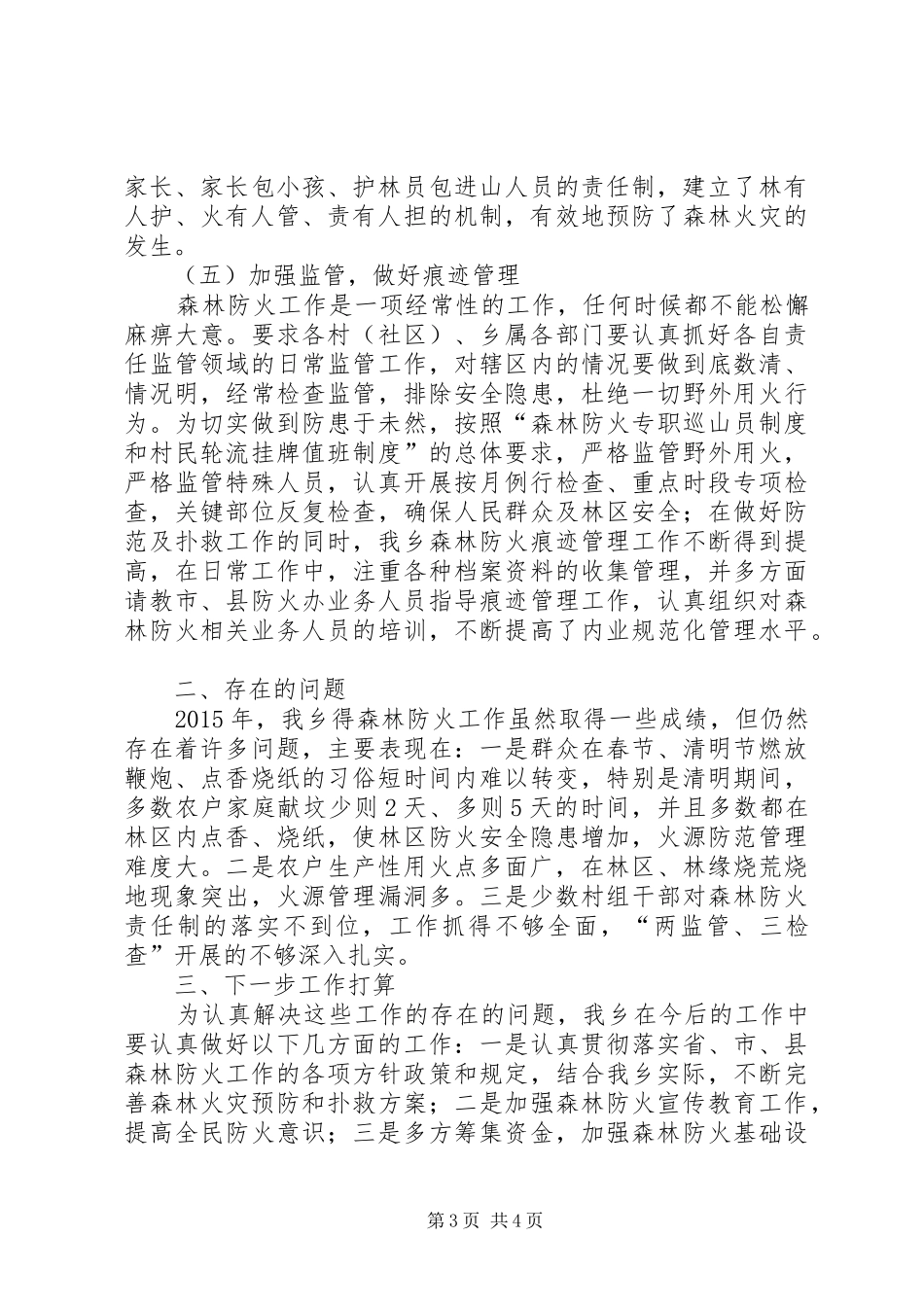 乡镇年度森林防火工作总结 (3)_第3页