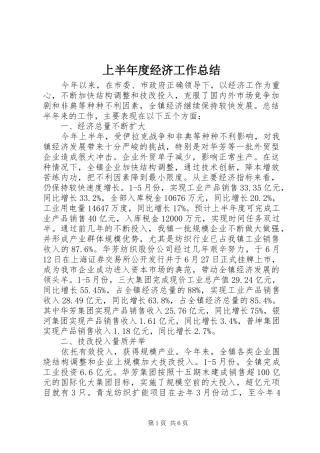 上半年度经济工作总结 (14)