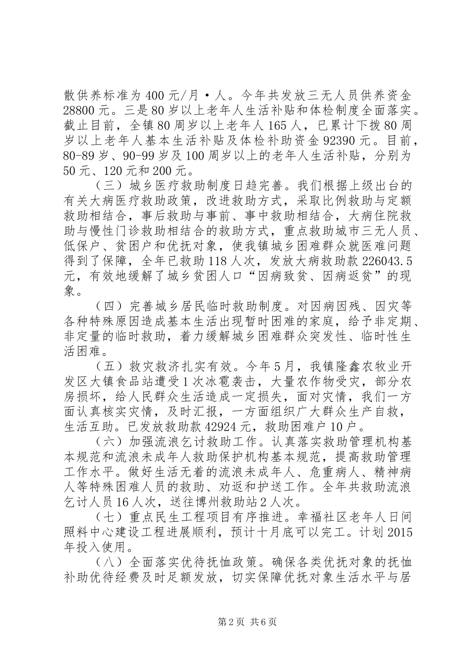 XX年乡镇民政残联工作总结_第2页