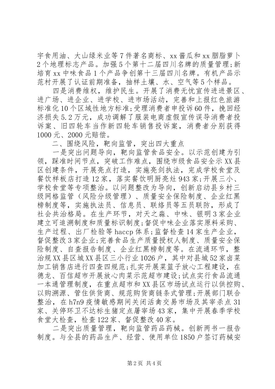 XX年市场监管局工作总结_第2页