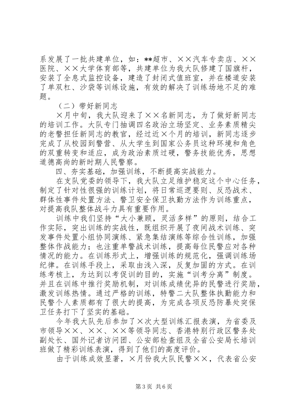 XX年特警大队工作总结_第3页