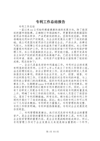 专利工作总结报告 (3)