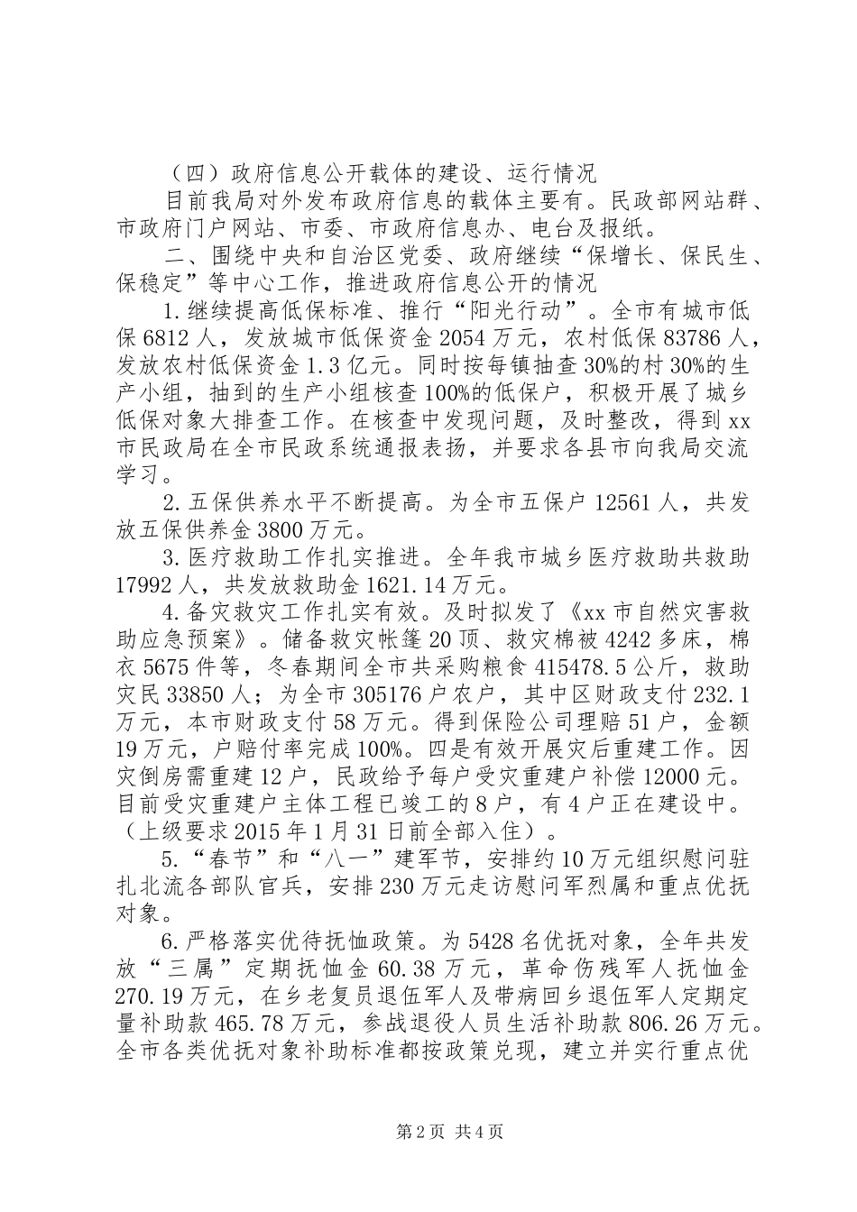 XX年民政局信息公开工作年度总结_第2页