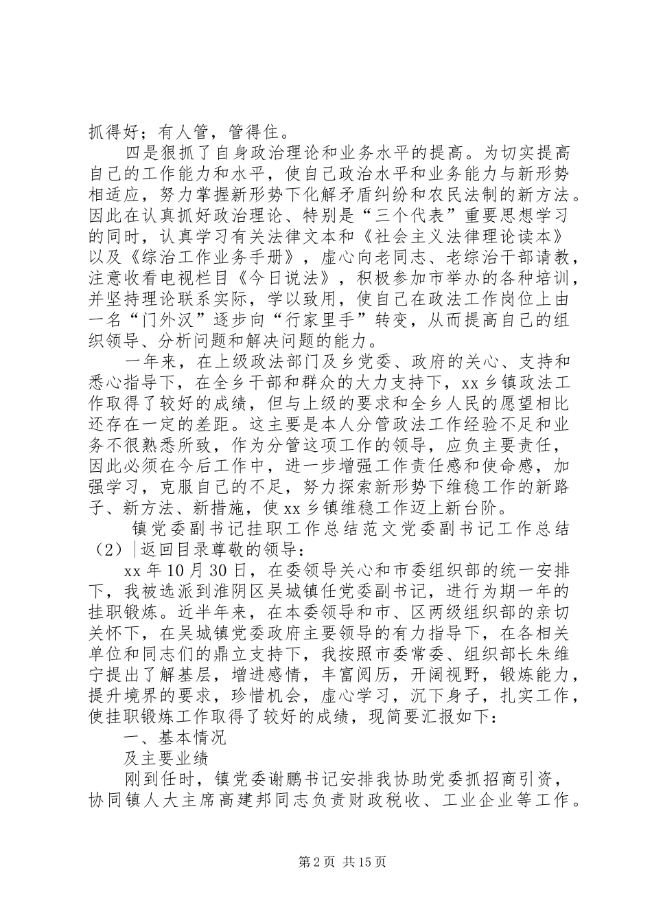党委副书记工作总结4篇_第2页